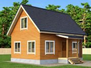 Дачный дом 6х8 с мансардой