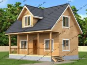 Двухэтажный дом 4,5 на 8 из бруса