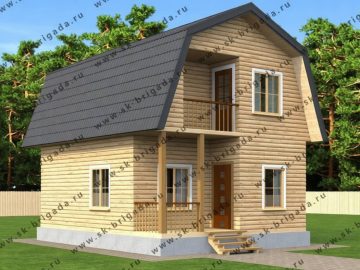 Дом из бруса 6х8 под усадку