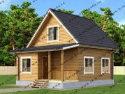 Дом из бруса 6 на 6 с тамбуром