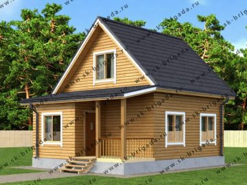 Дом из бруса 6 на 6 с тамбуром