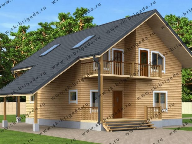 Двухэтажный дом из профилированного бруса 12 на 14 под ключ