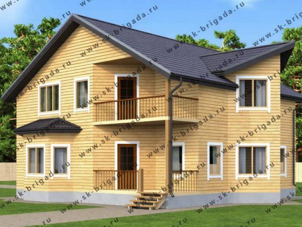 Дом из бруса 10х11 с тремя спальнями под ключ