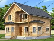 Двухэтажная дом баня из бруса