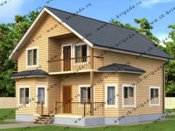 Двухэтажная дом баня из бруса