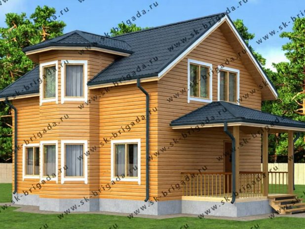 Дом из бруса 7 на 11 с мансардой под ключ