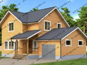 Дом 8 на 12 из бруса с гаражом