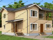 Двухэтажный дом из бруса 10х11