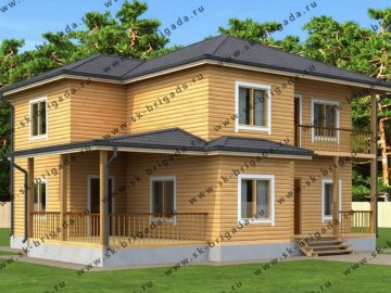 Деревянный дом 10 на 12 из бруса с котельной