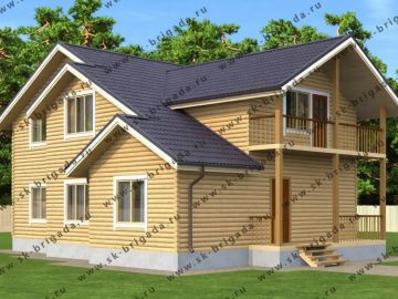 Двухэтажный дом из бруса 12 на 12