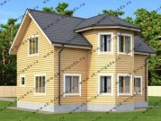 Дом из бруса 8х10 в полтора этажа