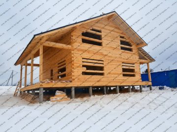 Деревянный дом 8 на 9
