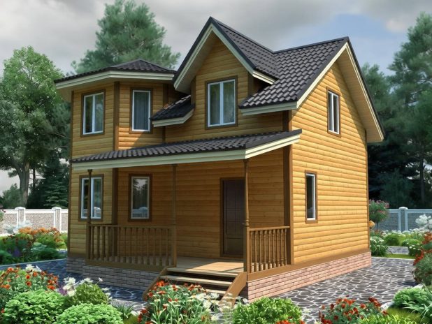 Дом — баня из бруса 7х8 №84 под ключ