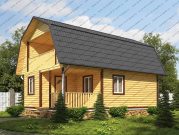 Баня из бруса 6х9 с мансардой