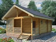 Одноэтажная баня из профилированного бруса