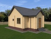 Сруб бани 6 на 6 в чашу