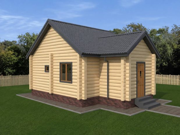 Сруб бани 6 на 6 в чашу под ключ