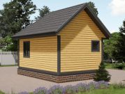 проект угловой бани 6 на 6