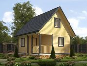 Двухэтажная баня из бруса 6х6