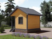 Баня 4 на 4 из бруса с помывочной