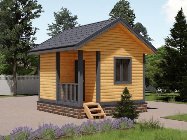 Баня 4х4 из бруса с помывочной под ключ