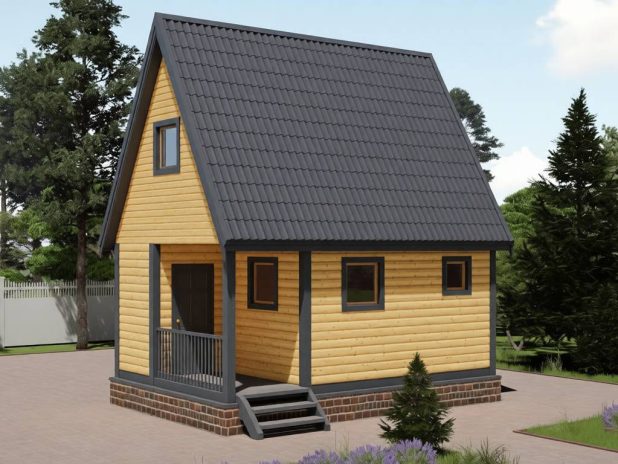 Баня из бруса 4 на 6 с мансардой под ключ