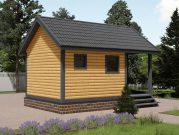 Одноэтажная баня 4 на 6