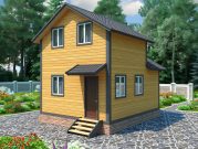 Двухэтажная баня из бруса 5х6