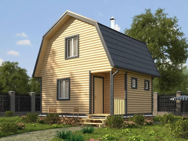 Баня из бруса 5х6 с мансардой под ключ