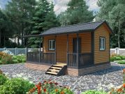 Баня из бруса 3х6 с террасой