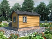 Баня из бруса 3 на 6 с террасой