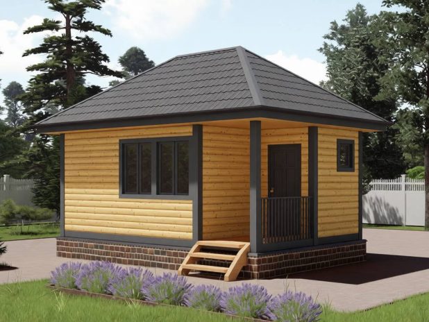 Баня 6 на 4 из калиброванного бруса под ключ