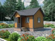 Баня из бруса 4х6 с крыльцом и тамбуром