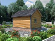 Баня из бруса 4 на 6 с крыльцом и тамбуром