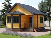 Сруб бани 6х7 из профилированного бруса