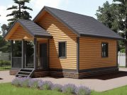 Одноэтажная баня из бруса 6 на 7