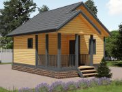 Одноэтажная баня из бруса 6х7