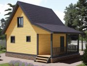 Баня из бруса 6х8 с мансардой