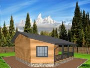 Баня 8 на 10 с террасой