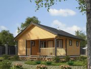 Одноэтажная баня из бруса 7х7