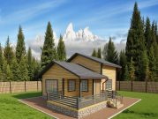 Двухэтажная баня 8х9