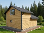 Двухэтажная баня 8 на 9 из бруса