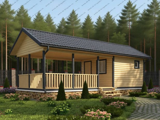 Баня из бруса 4х4 с беседкой под ключ