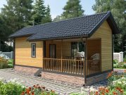 Баня из бруса 5 на 5 с беседкой