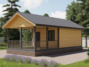 Баня 5х6 из бруса с беседкой