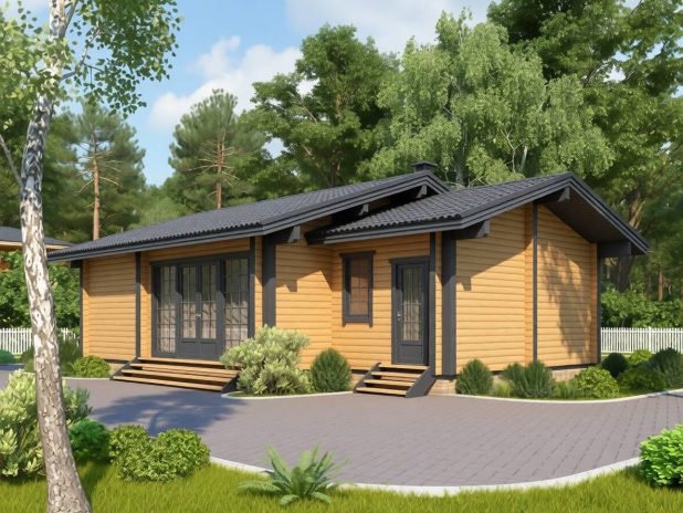 Баня 8 на 11 из бруса с бассейном под ключ