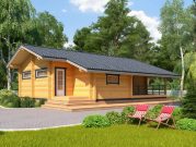 Баня в стиле шале с террасой