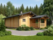 Одноэтажная баня из бруса 7х10