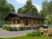 Одноэтажная баня из бруса 8 на 10