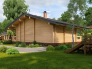 Одноэтажная баня 8х10 из бруса